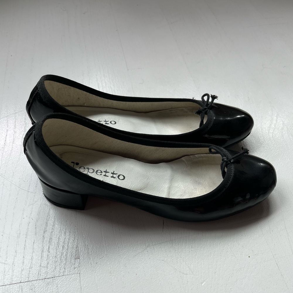 Repetto SZ 36 Camille Ballet flat Patent Black Heel